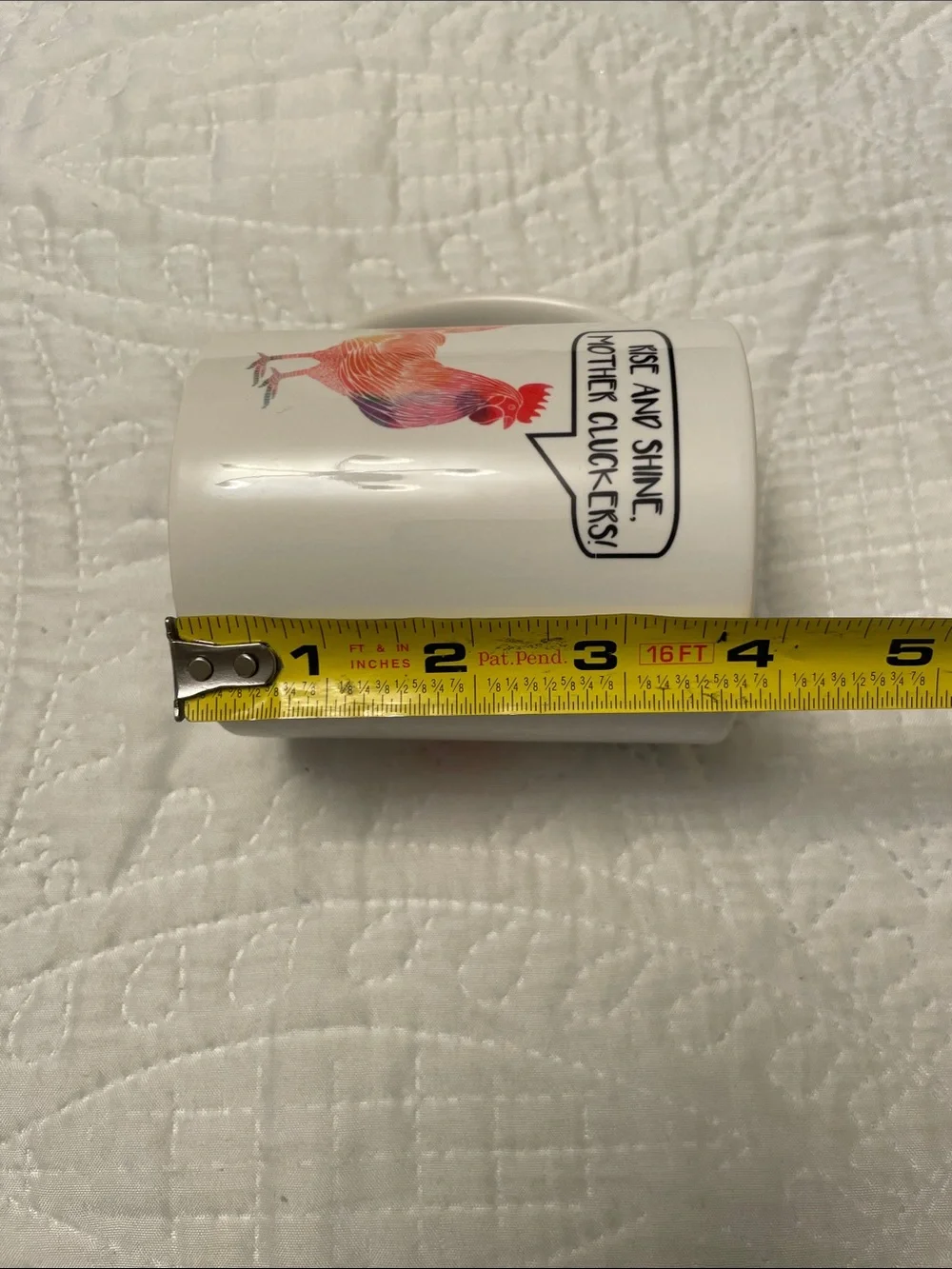 Rooster Chicken Hen Ceramic Mug Cup Orca Coatings RISE & Shine Mother Cluckers!